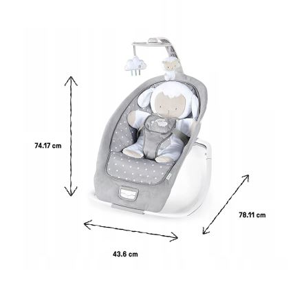 Ingenuity - Бебешка люлка с мелодия CUDDLE LAMB 3xLR14