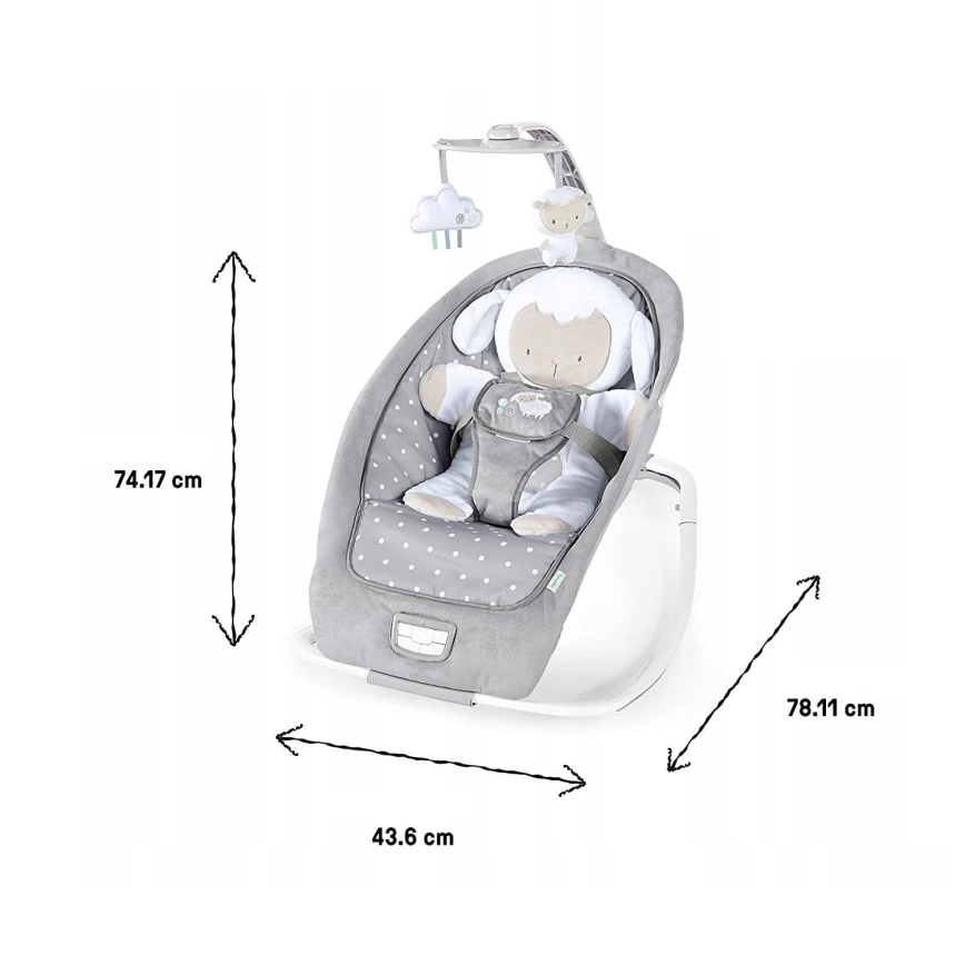 Ingenuity - Бебешка люлка с мелодия CUDDLE LAMB 3xLR14