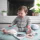 Ingenuity - Бебешко одеялце за игра LOAMY ментово/сиво