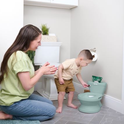 Ingenuity - Детска тоалетна MY SIZE със звук, зелена, 2xAAA