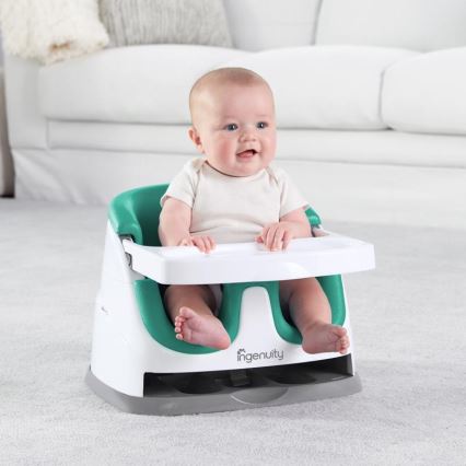 Ingenuity - Повдигащо столче за трапезна маса 2в1 BABY BASE тюркоаз
