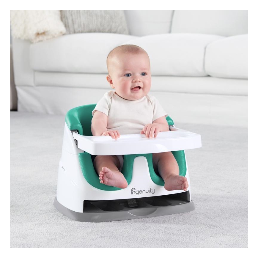 Ingenuity - Повдигащо столче за трапезна маса 2в1 BABY BASE тюркоаз