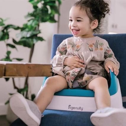 Ingenuity - Повдигащо столче за трапезна маса 2в1 SMARTCLEAN TODDLER синьо