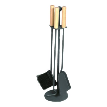Инструменти за камина 4 бр. антрацит/смърч