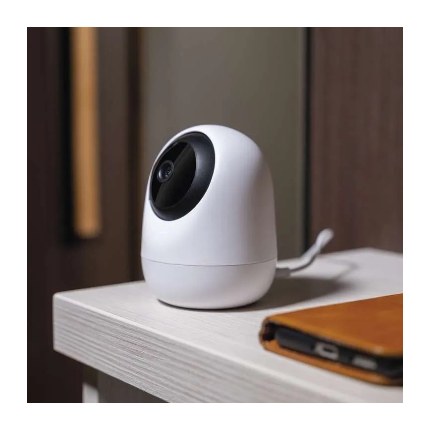 Интелигентен интериор swivel камера със сензор за движение GoSmart 5V Wi-Fi Tuya бял