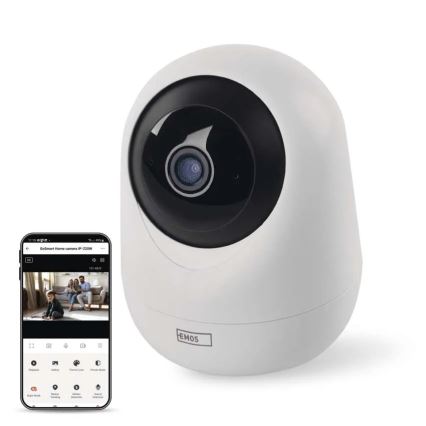 Интелигентен интериор swivel камера със сензор за движение GoSmart 5V Wi-Fi Tuya бял