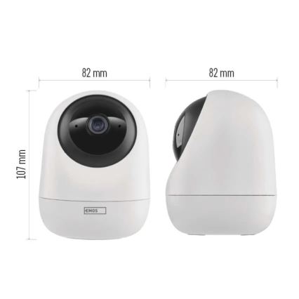 Интелигентен интериор swivel камера със сензор за движение GoSmart 5V Wi-Fi Tuya бял