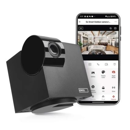 Интелигентен интериор swivel камера със сензор за движение GoSmart 5V Wi-Fi Tuya черен