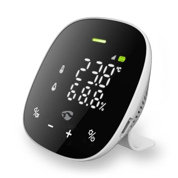 Интелигентен монитор за качество на въздуха с LED дисплей SmartLife Wi-Fi