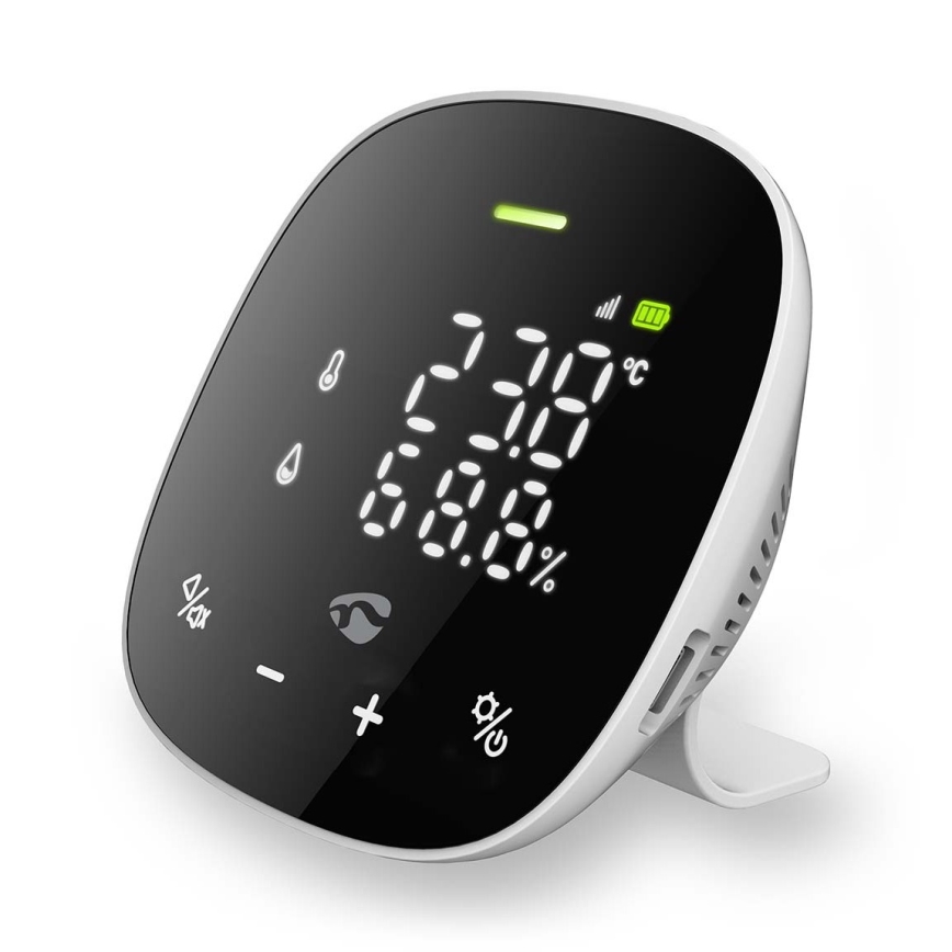 Интелигентен монитор за качество на въздуха с LED дисплей SmartLife Wi-Fi