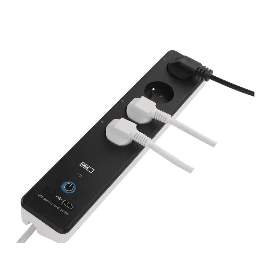 Интелигентен разширение кабел с превключвател GoSmart 4Z + 1xUSB-A + 1xUSB-C 2 m Wi-Fi Tuya