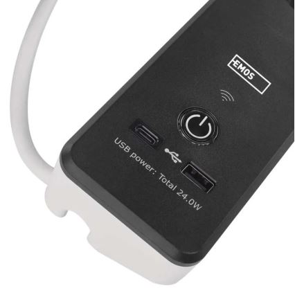 Интелигентен разширение кабел с превключвател GoSmart 4Z + 1xUSB-A + 1xUSB-C 2 m Wi-Fi Tuya
