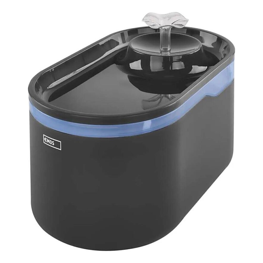 Интелигентен воден фонтан за домашни любимци 2,6 l/5V сив Wi-Fi