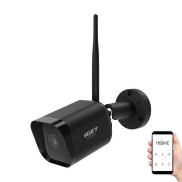 Интелигентна външна камера със сензор Full HD 1080p, 12V, IP65, Wi-Fi, Tuya, черна