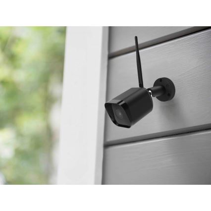 Интелигентна външна камера със сензор Full HD 1080p, 12V, IP65, Wi-Fi, Tuya, черна