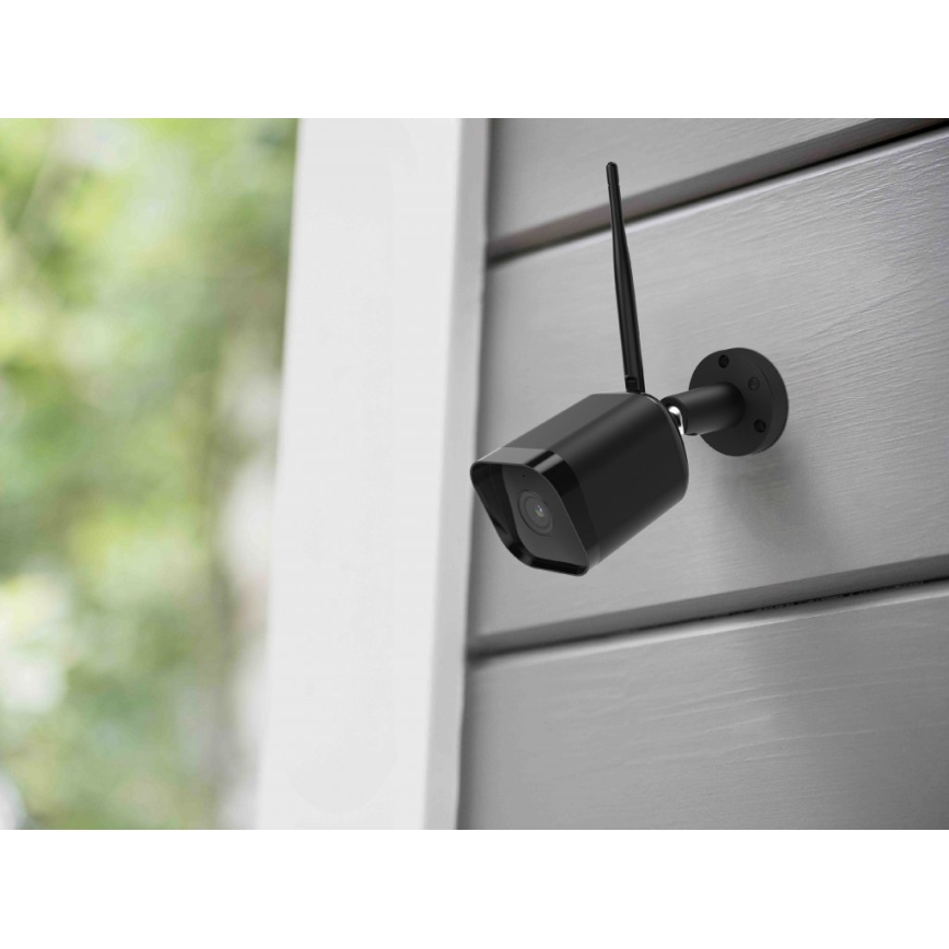 Интелигентна външна камера със сензор Full HD 1080p, 12V, IP65, Wi-Fi, Tuya, черна