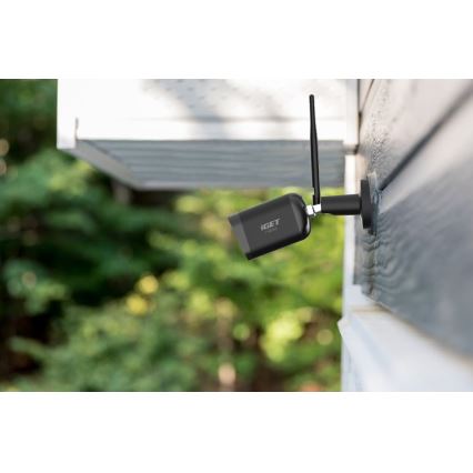 Интелигентна външна камера със сензор Full HD 1080p, 12V, IP65, Wi-Fi, Tuya, черна