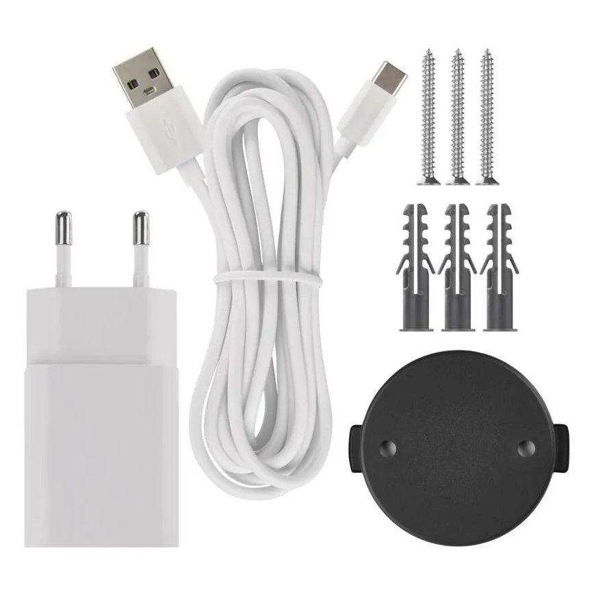 Умна вътрешна въртяща се камера с датчик за движение GoSmart 5V Wi-Fi Tuya бяла