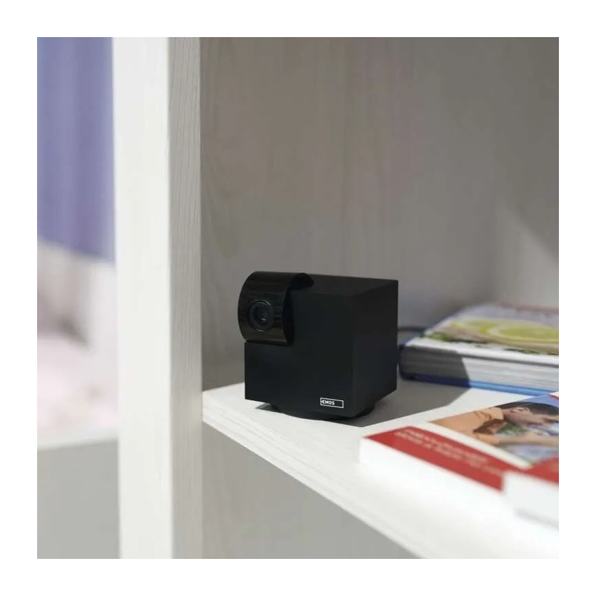 Умна вътрешна въртяща се камера с датчик за движение GoSmart 5V Wi-Fi Tuya черна