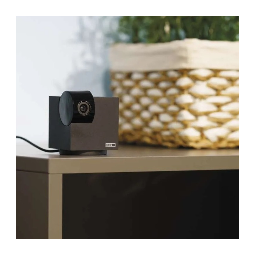 Умна вътрешна въртяща се камера с датчик за движение GoSmart 5V Wi-Fi Tuya черна