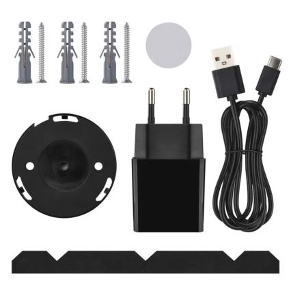 Умна вътрешна въртяща се камера с датчик за движение GoSmart 5V Wi-Fi Tuya черна