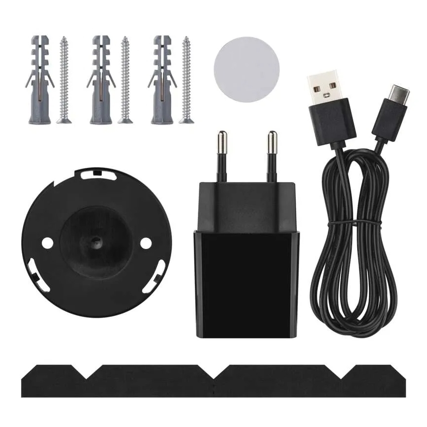 Умна вътрешна въртяща се камера с датчик за движение GoSmart 5V Wi-Fi Tuya черна