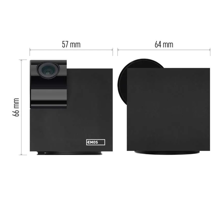 Умна вътрешна въртяща се камера с датчик за движение GoSmart 5V Wi-Fi Tuya черна