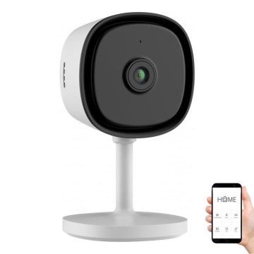 Интелигентна вътрешна камера със сензор Full HD 1080p, 5V захранване, Wi-Fi, съвместима с Tuya, бяла