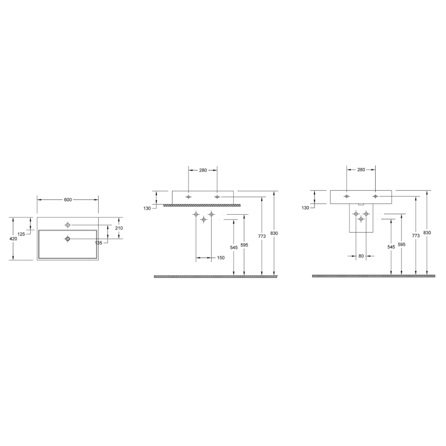 Isvea - Мивка за плот PURITY 60x42 см керамика/бяла