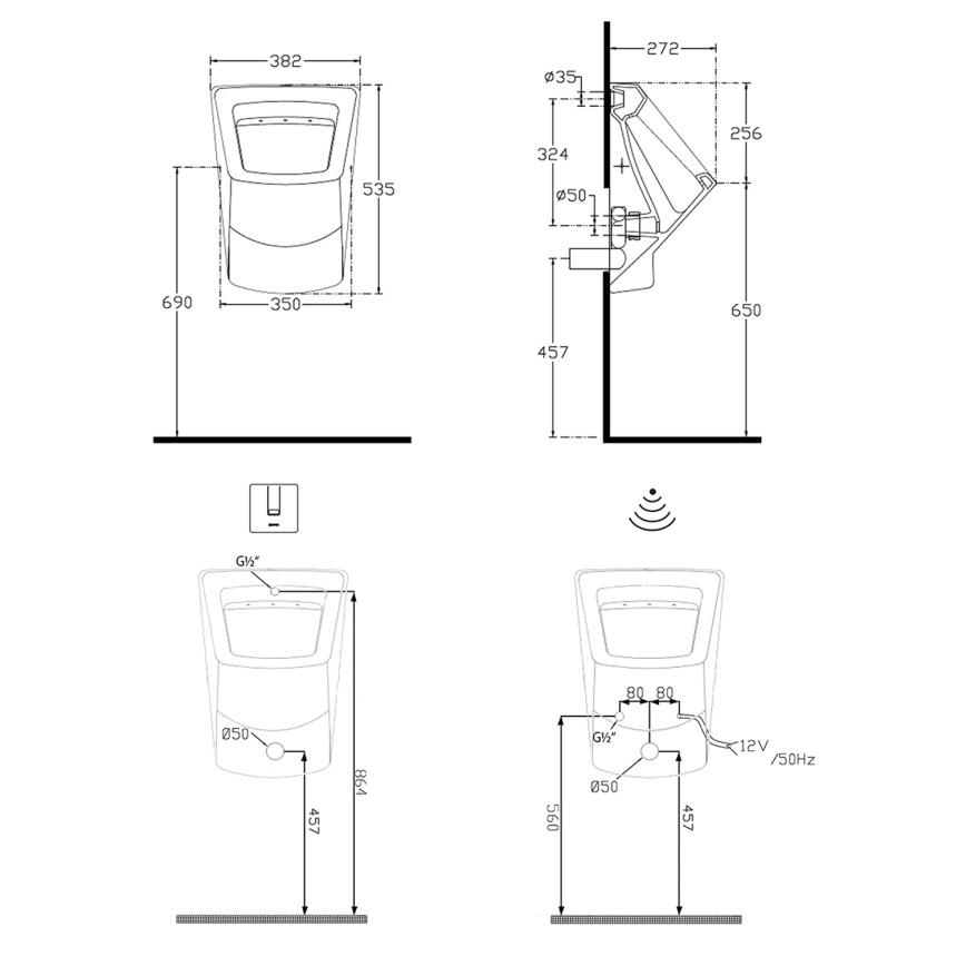 Isvea - Писоар PURITY бял
