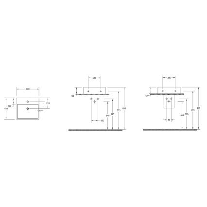 Isvea - Умивалник за плот PURITY 50x42 см керамика/бял