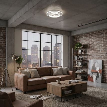 ITALUX - LED таванно осветително тяло PARCO с регулиране на яркостта LED/55W/230V 3000-6500K, диаметър 50 см, бяло + дистанционно управление