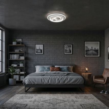 ITALUX - LED таванно осветително тяло PARCO с регулиране на яркостта LED/55W/230V 3000-6500K, диаметър 50 см, бяло + дистанционно управление