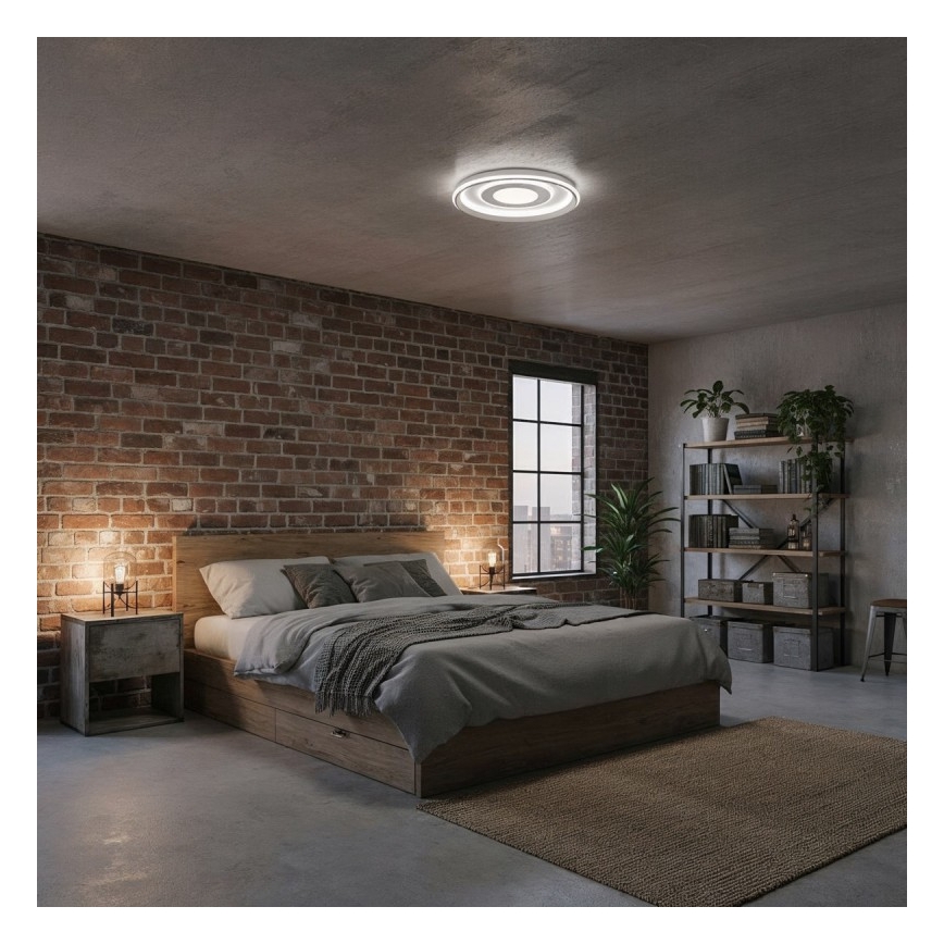 ITALUX - Димируемо LED таванно осветително тяло SIMNI LED/55W/230V 3000-6500K Ø 50 см бяло + дистанционно управление