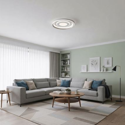 ITALUX - Димируемо LED таванно осветително тяло SIMNI LED/55W/230V 3000-6500K Ø 50 см бяло + дистанционно управление