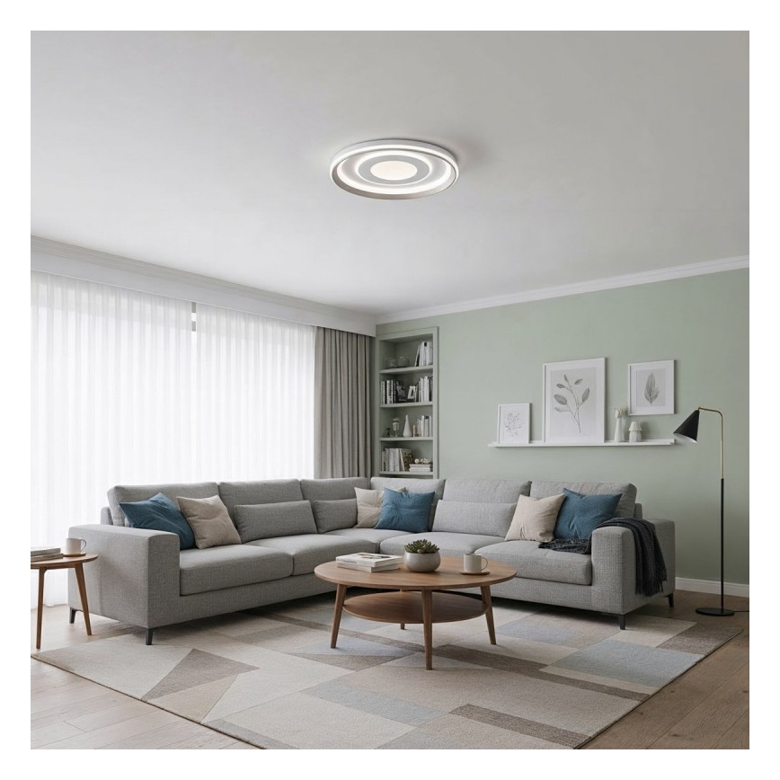 ITALUX - Димируемо LED таванно осветително тяло SIMNI LED/55W/230V 3000-6500K Ø 50 см бяло + дистанционно управление