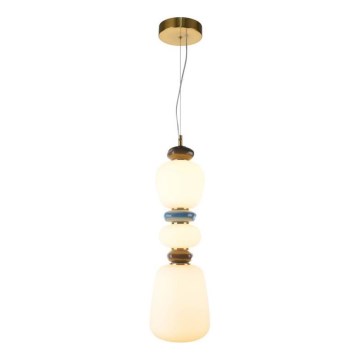 ITALUX - LED полилей на кабел EVANS LED/19W/230V 3000K златист/син/кафяв