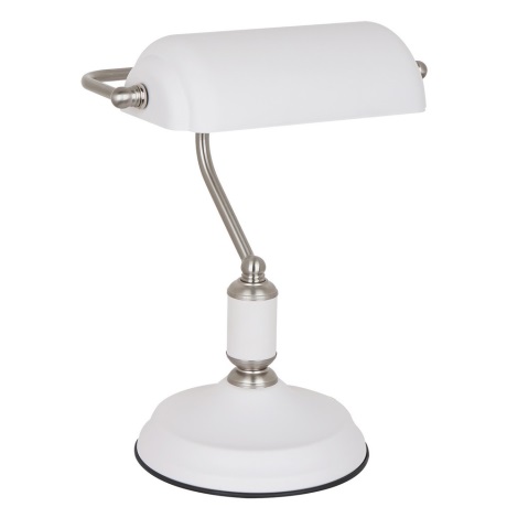 ITALUX MT-HN2088 WH+S.NICK - Настолна лампа Pablo 1xE27/40W/230V бяла