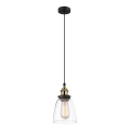 ITALUX - Пендел FRANCIS 1xE27/40W/230V черен/златист