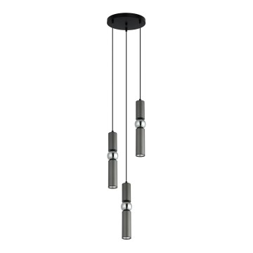 ITALUX - Пендел ISIDORA 3xGU10/25W/230V антрацит/хром