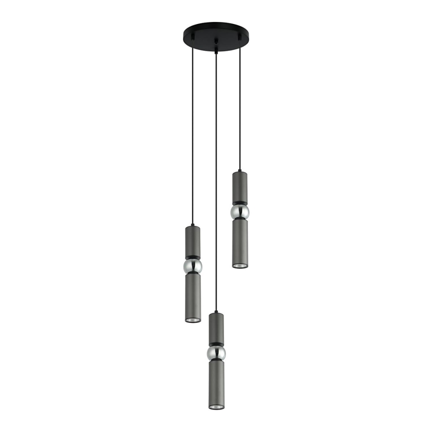 ITALUX - Пендел ISIDORA 3xGU10/25W/230V антрацит/хром