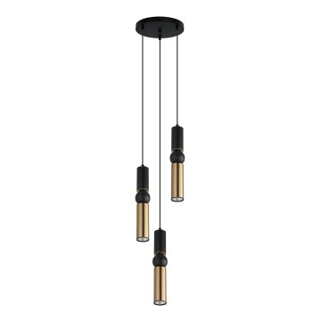 ITALUX - Пендел ISIDORA 3xGU10/25W/230V черен/бронзов