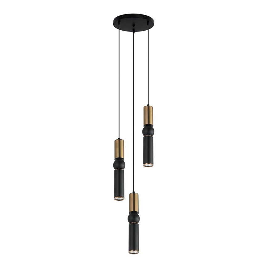 ITALUX - Пендел ISIDORA 3xGU10/25W/230V черен/бронзов