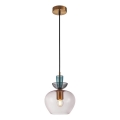 ITALUX - Пендел на кабел FANDA 1xE27/40W/230V златист/димно сиво