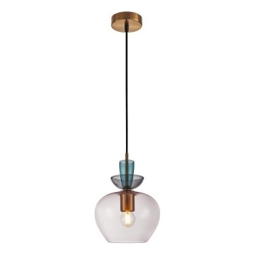 ITALUX - Пендел на кабел FANDA 1xE27/40W/230V златист/димно сиво