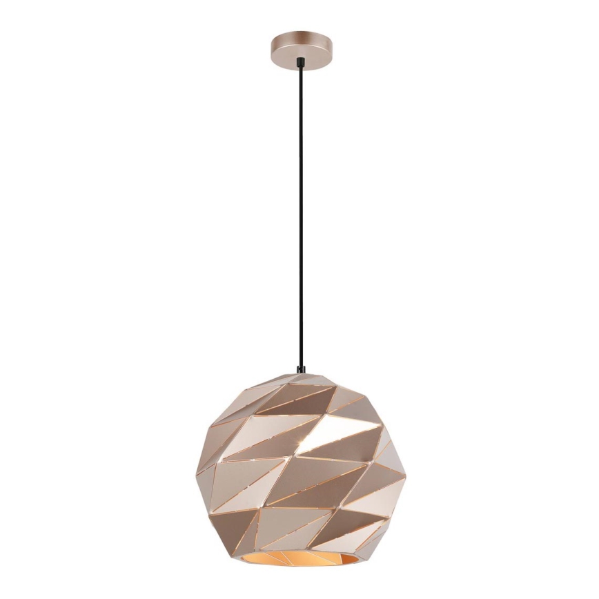 ITALUX - Пендел PALERMO 1xE27/40W/230V Ø 32 см розовозлатист