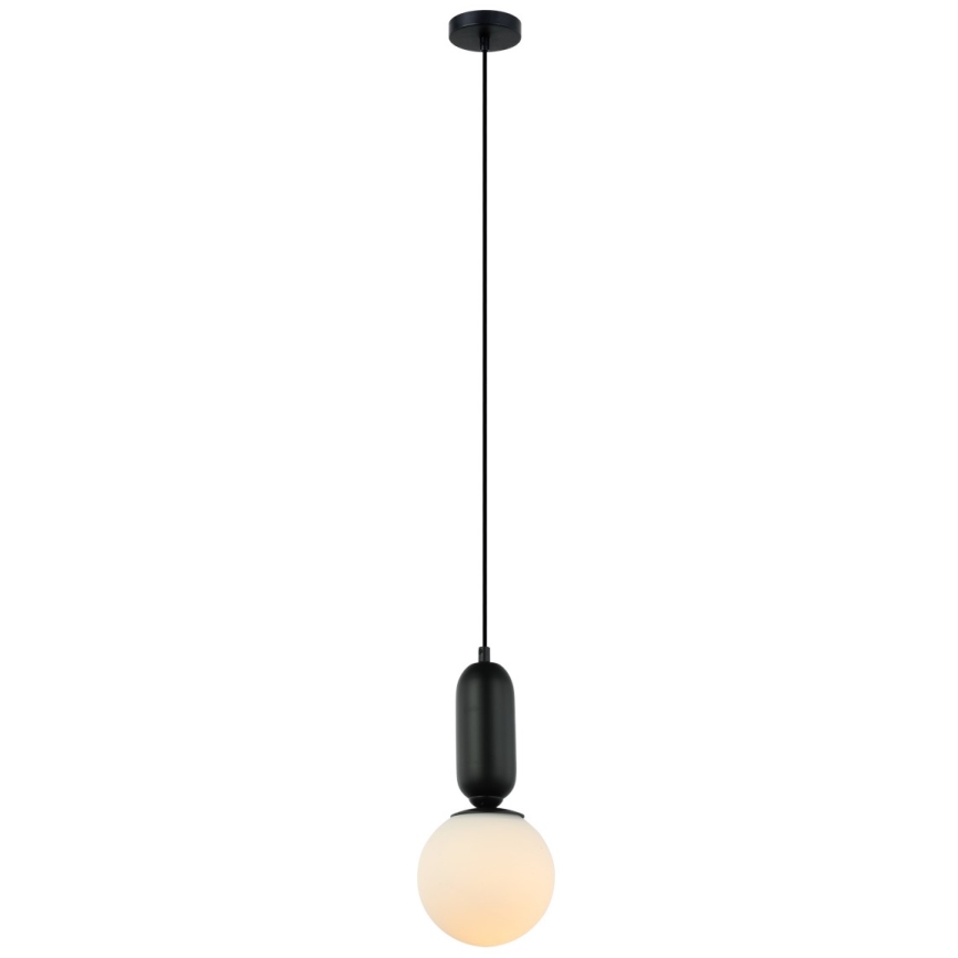 ITALUX - Пендел ALDEVA 1xE27/40W/230V Ø 15 см черен