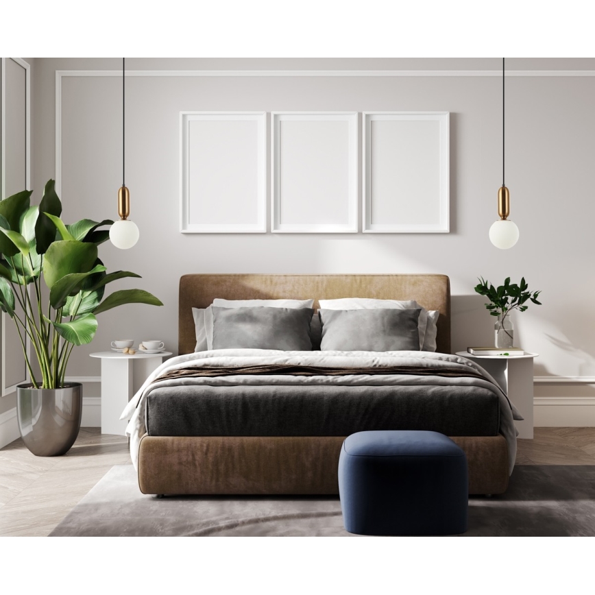 ITALUX - Пендел ALDEVA 1xE27/40W/230V Ø 15 см бронзов