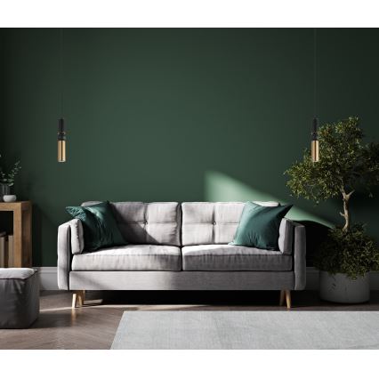ITALUX - Пендел ISIDORA 1xGU10/25W/230V черен/бронзов