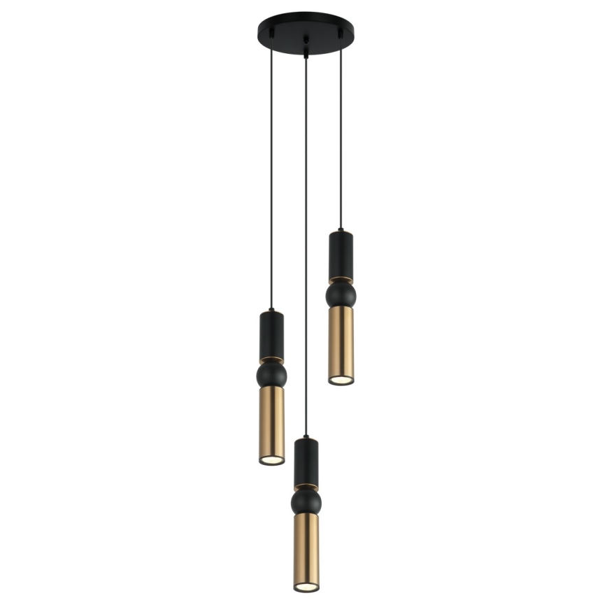 ITALUX - Пендел ISIDORA 3xGU10/25W/230V черен/бронзов